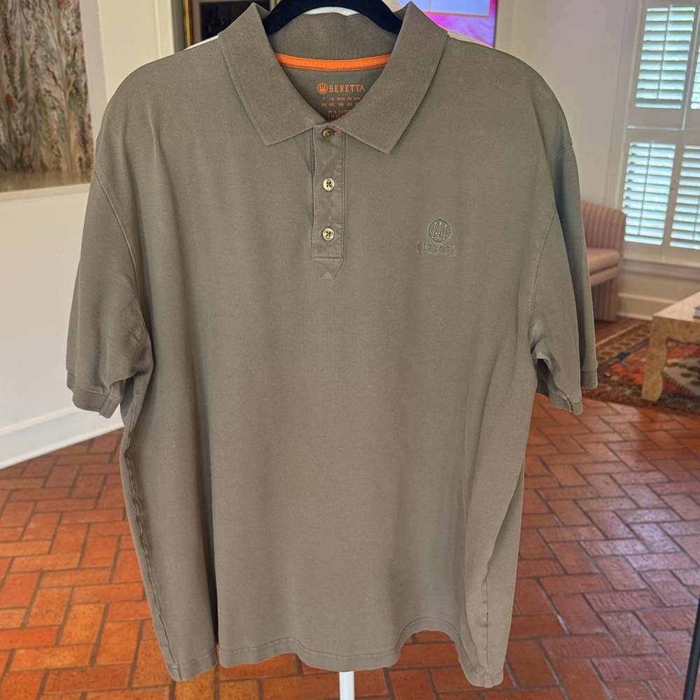 Beretta - Men's Tech Corporate Polo Shirt - Green/Taupe - Size: XXL